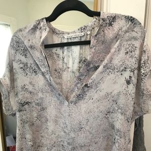 Violet + Claire Light Floral Print Blouse